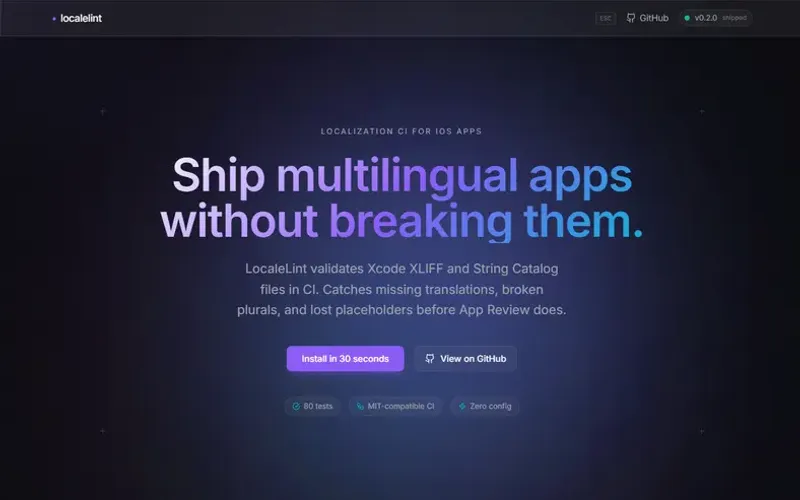 LocaleLint preview